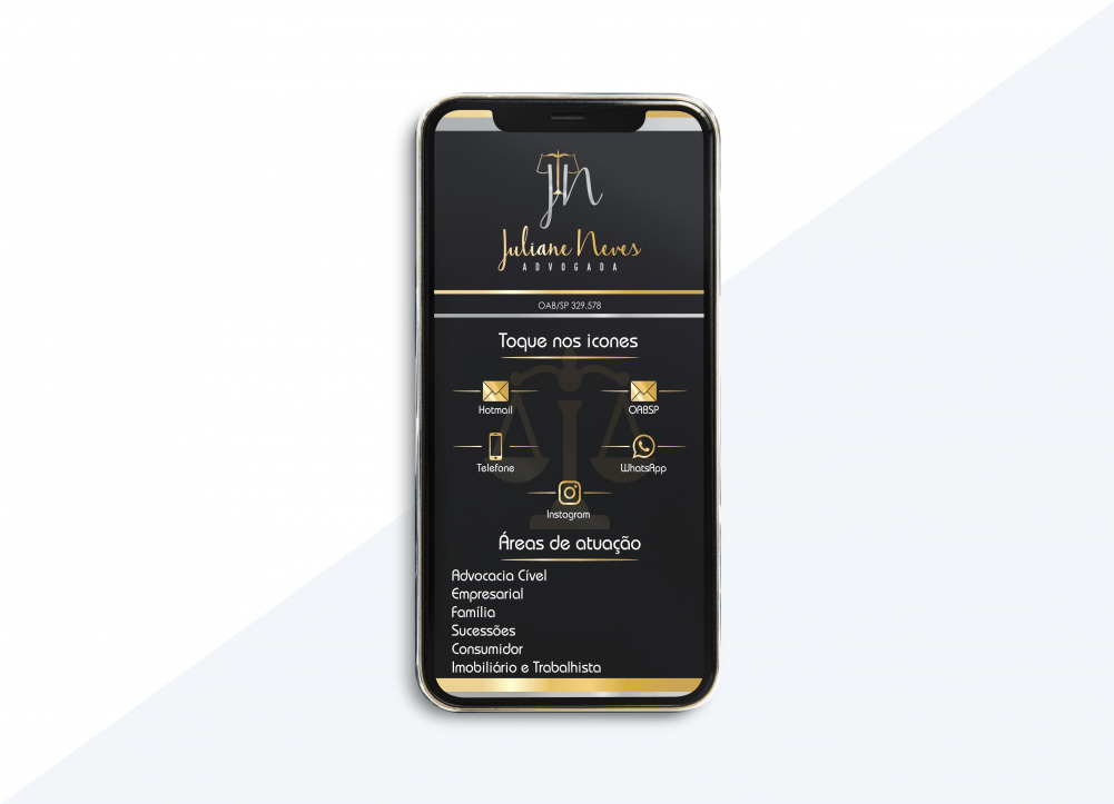 Cartão Interativo – Advogada Juliana
